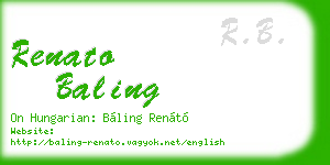 renato baling business card
